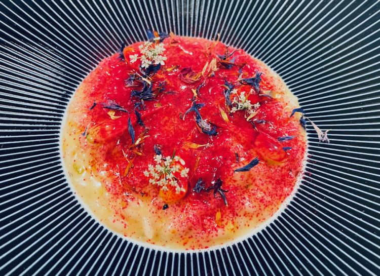 Risotto Gran Riserva Carnaroli con fiore di zucca, porcini essiccati dell’Abetone e zucchine in scapece