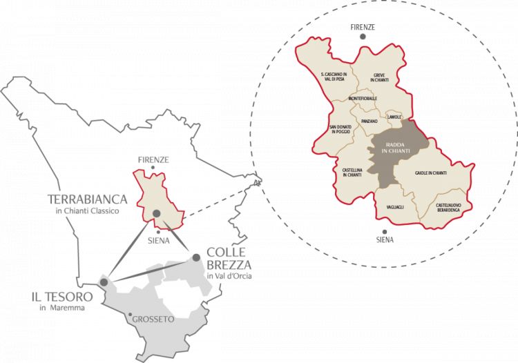 La suddivisione dei territori dell'azienda