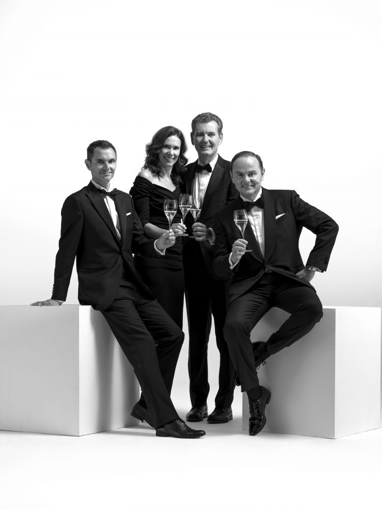 Da sinistra, i fratelli Alessandro, Camilla, Marcello e Matteo Lunelli
