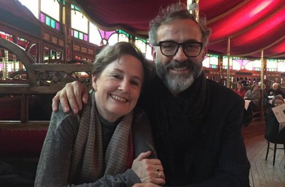 Alice Waters with Massimo Bottura
