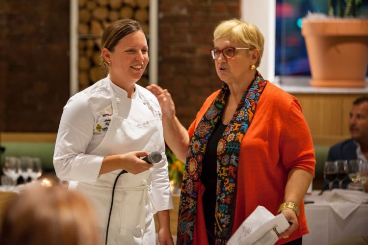 Melissa Rodriguez (Del Posto, New York) con Lidia Bastianich
