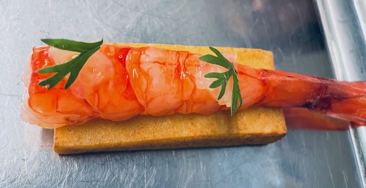 Gambero rosso, panella e limone