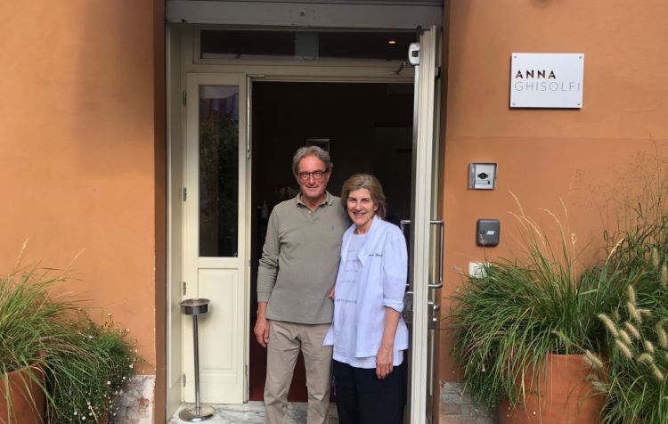 Anna Ghisolfi con il marito Enrico