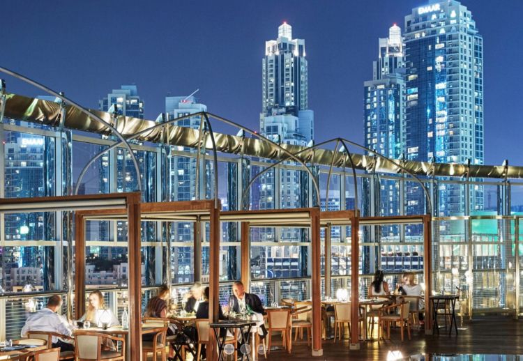 La terrazza del ristorante Armani al Burj Khalifa
