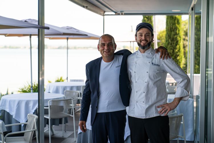 Lo chef Roberto Stefani con patron Arnaldo Damiani
