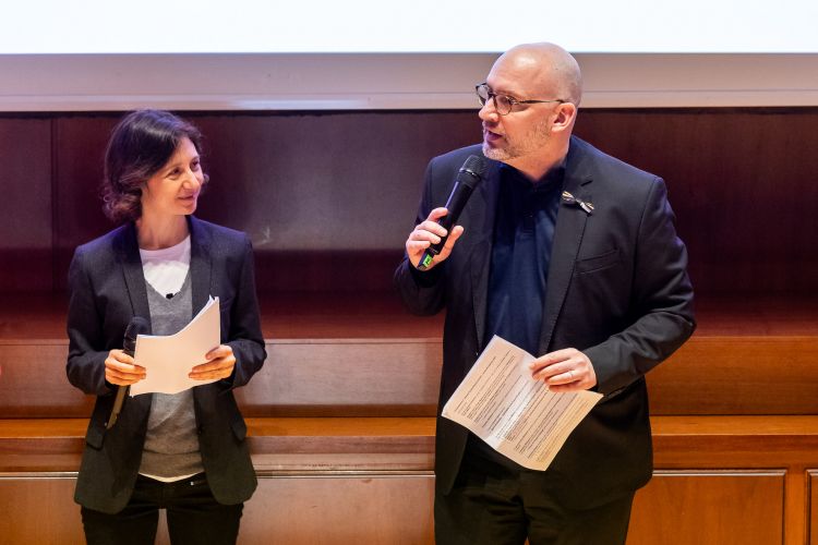 I curatori: Claudia Orlandi e Carlo Passera