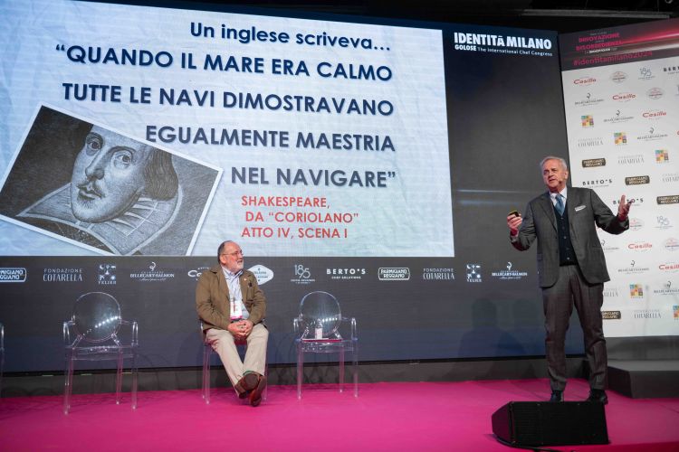 Paolo Marchi ed Enrico Bertolino durante l'incontro