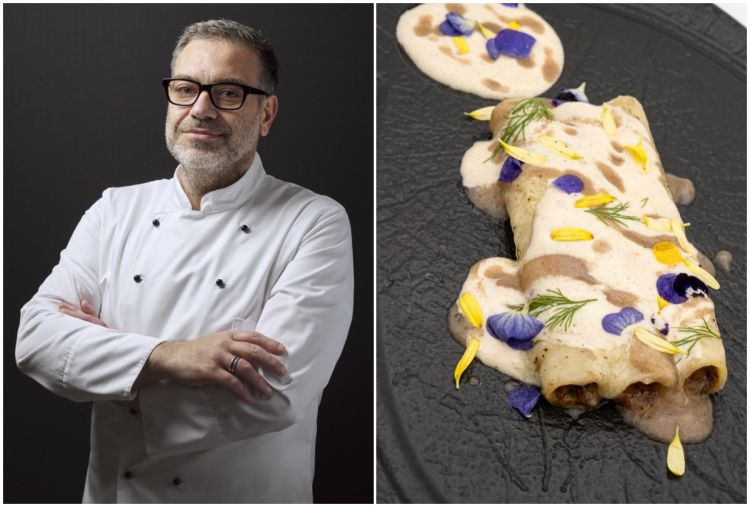 Chef Marco Badalucci e un suo piatto