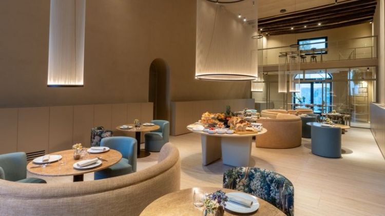 La sala colazioni di&nbsp;Palazzo Balsamo, boutique hotel&nbsp;nel cuore di Palermo
