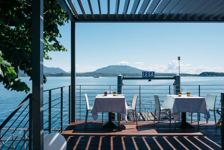 Vista sul Lago Maggiore dal ristorante Battipalo a