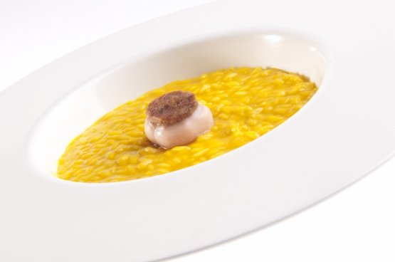 Il Riso giallo con ossobuco di Andrea Berton: è l'esempio di piatto unico regionale che viene chiesto ai ragazzi di re-interpretare nel Premio 2015