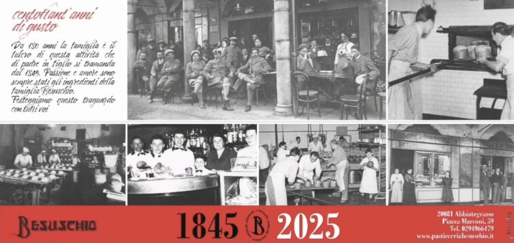 Foto storiche nel depliant celebrativo dei 180 ann