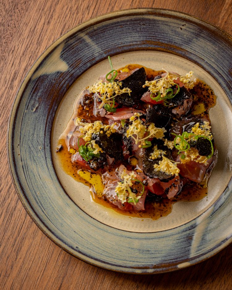 Bluefin tuna, preserved truffles, elderflower
