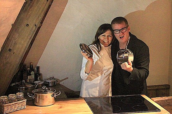 Maura Gosio, chef del Royal, con Heston Blumenthal, fantasmagorico chef inglese che adora Courmayeur
