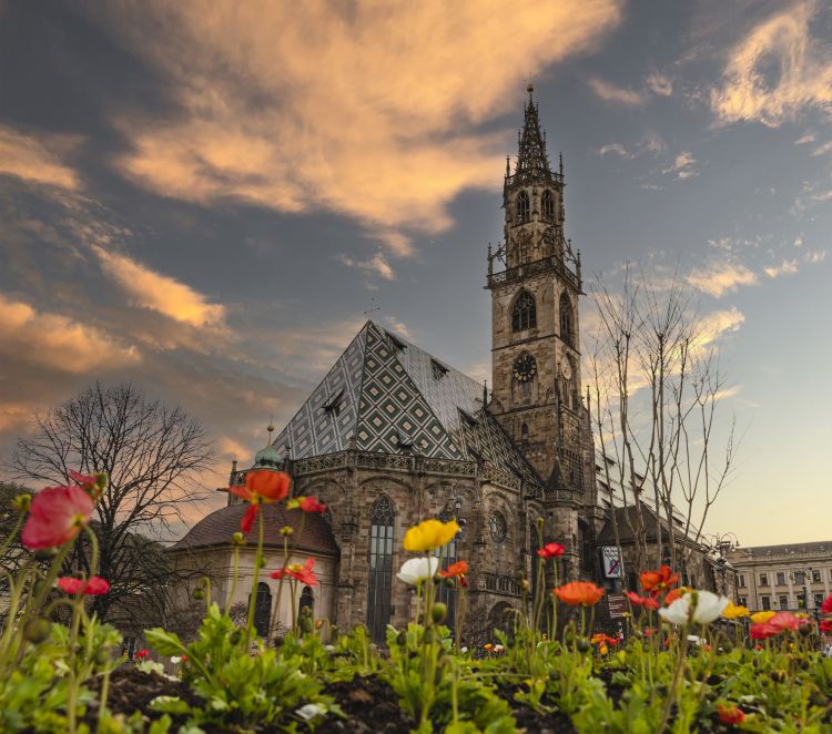 Il Duomo visto da piazza Walther, centro di Bolzano