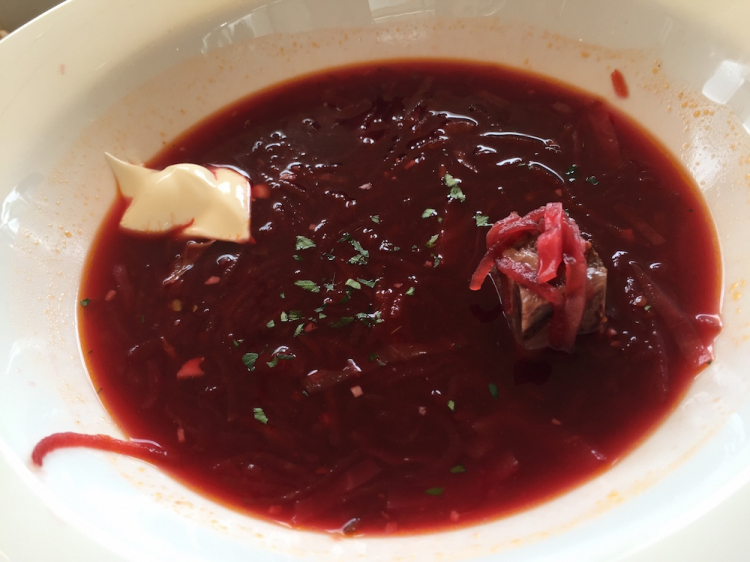 The super classic borscht at Terrassa
