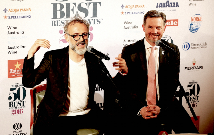 Massimo Bottura e William Drew lo scorso 13 giugno