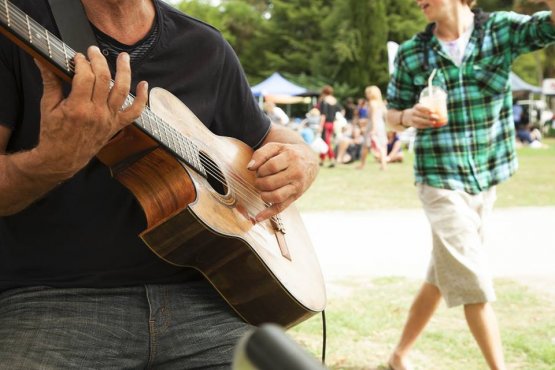 Hawke's Bay’s market gives space to the region’s buskers, who have the task of entertaining visitors