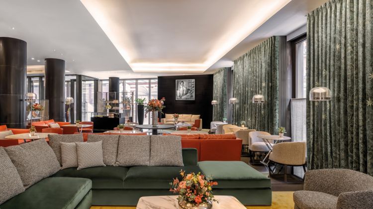 The new lounge at the Bulgari hotel London
