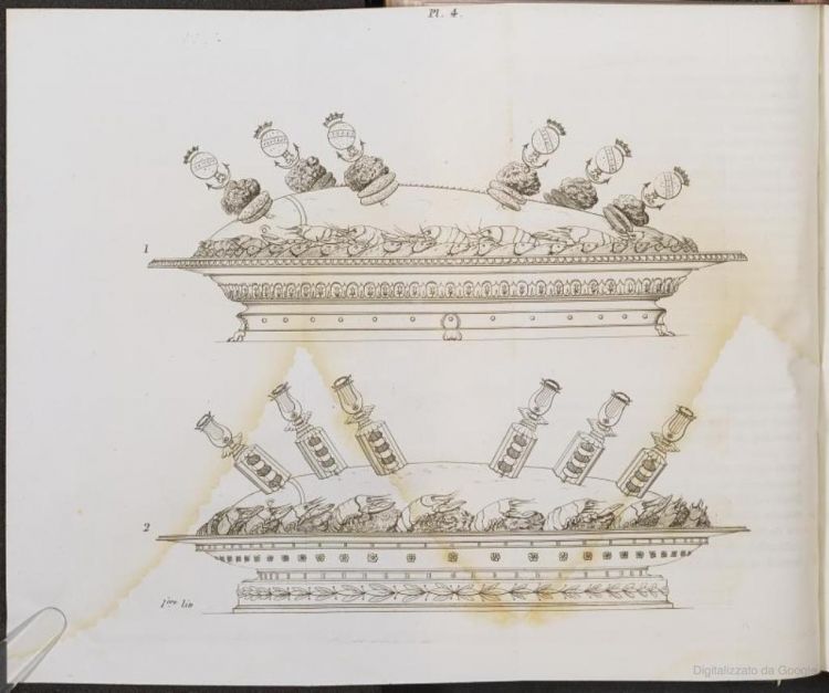 Le cuisinier parisien, due portate disegnate da Carême