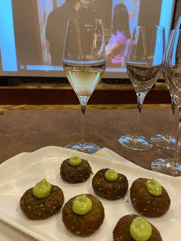 Champagne and Felafel from chef Guido Paternollo