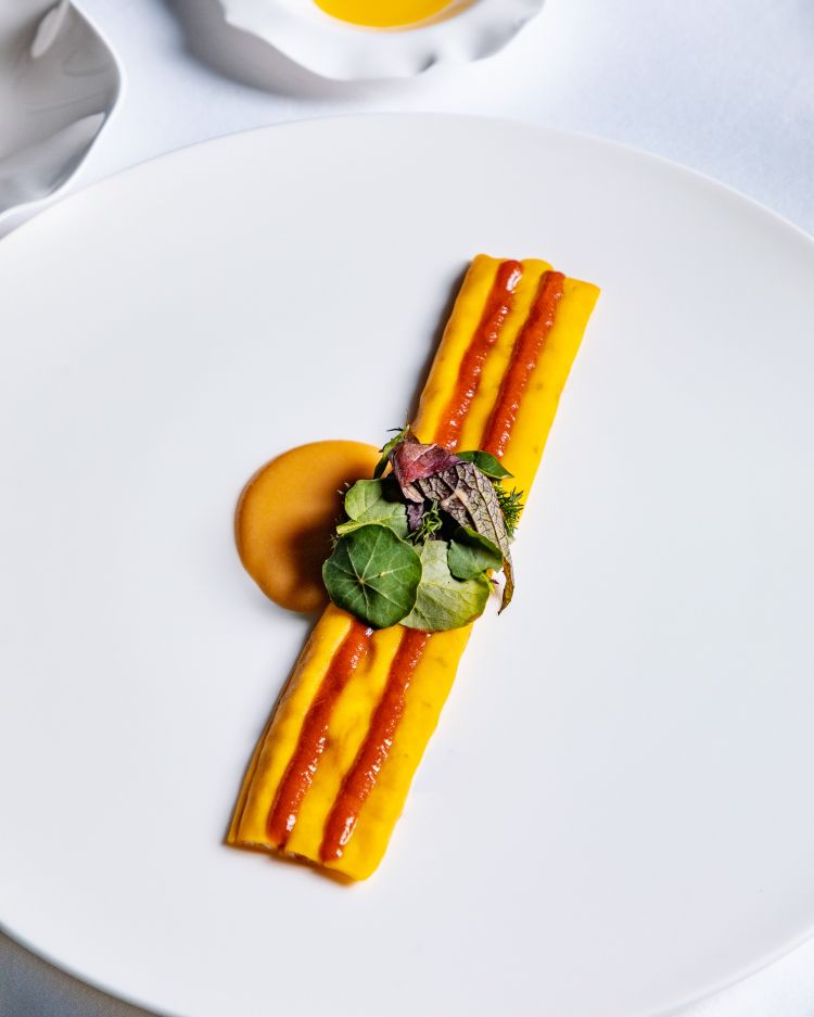Canatella, granchio, cipolla, zuppetta di miso