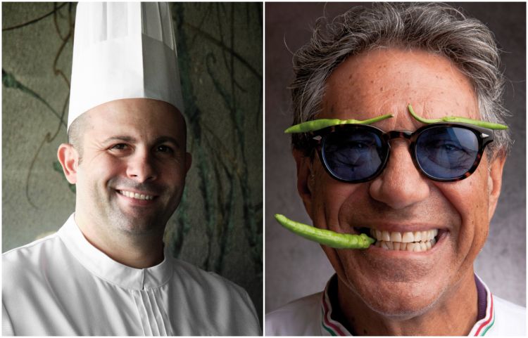 A sinistra Domenico Candela, a destra&nbsp;Salvatore Grasso in una foto di Oliviero Toscani
