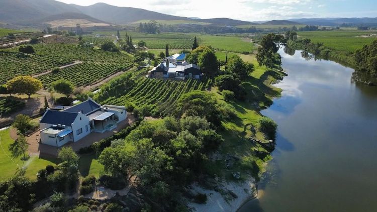 Una tenuta vinicola che fa parte della Cap Classique Producers Association