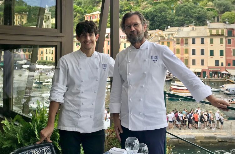 Carlo Cracco and Mattia Pecis. The great chef from