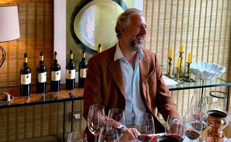 Anselmo Guerrieri Gonzaga durante la presentazione del Carmenère
