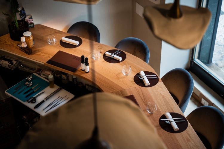 Il bancone dall'alto
