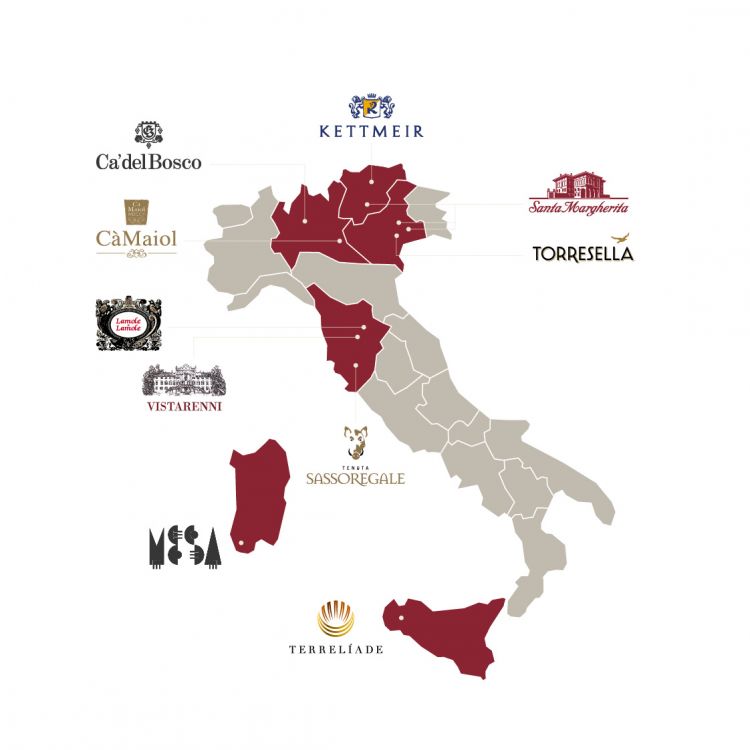 La mappa della presenza del gruppo in Italia
