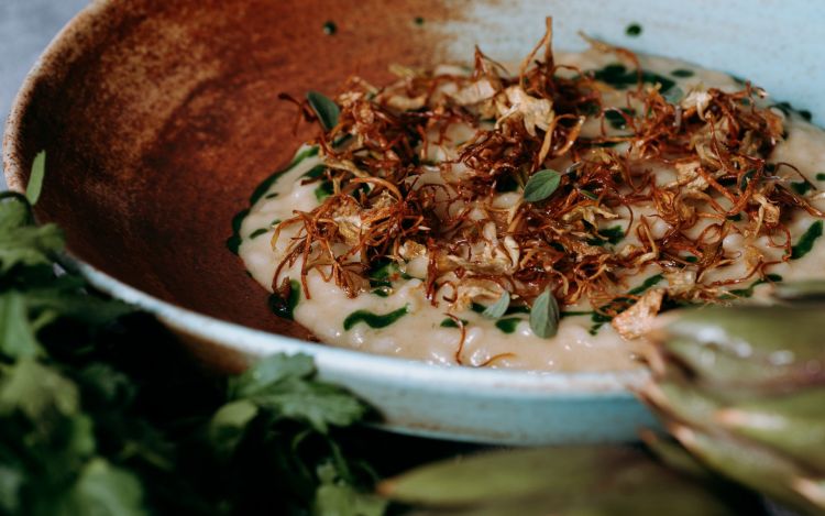 Il risotto di Casa della Rocca a Dolcedo (Imperia)
