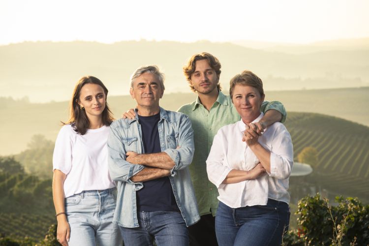 Luca Currado Vietti ed Elena Penna insieme ai figl