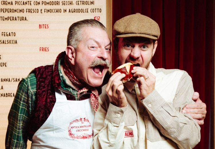 Cattelan con Dario Cecchini
