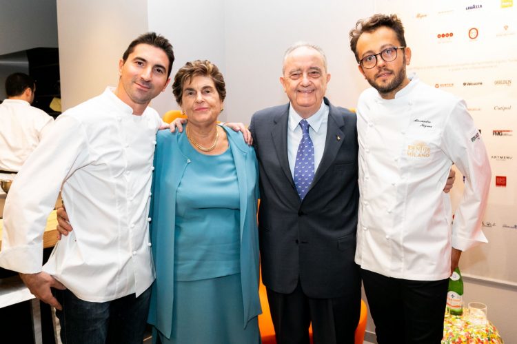 Fabio Pisani e Alessandro Negrini con Aimo e Nadia Moroni
