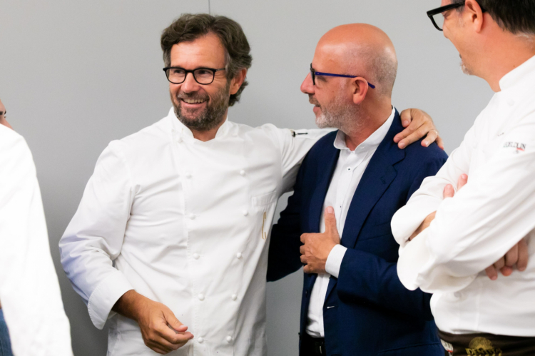 Carlo Cracco con Franco Pepe