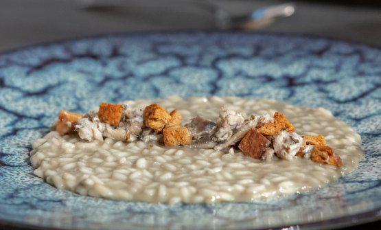 Risotto con pan e sardee