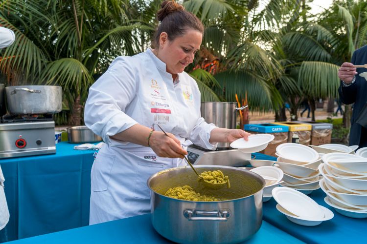 I Fusilli al pesto di finocchietto selvatico e yuzu&nbsp;della sempre sorridente Caterina Ceraudo del ristorante Dattilo, una stella Michelin&nbsp;

