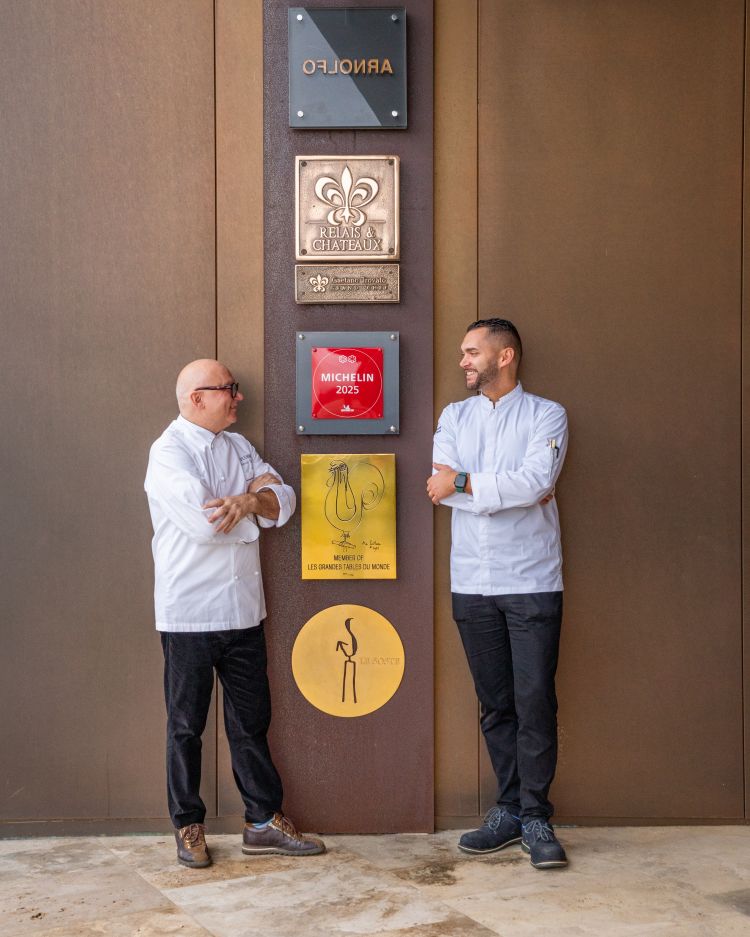 Gaetano Trovato insieme al sous chef Giuseppe Lo Presti