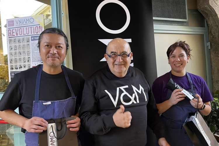 Kokichi Takahashi, Franco Virga e Tiziana Francoforte