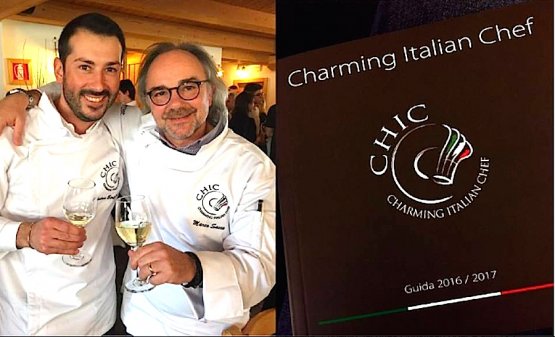 Marco Sacco, chef-patron del Piccolo Lago a Verbania, con Andrea Bertarini del Conca Bella di Vacallo nel Cantion Ticino
