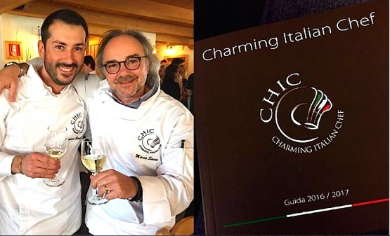 Marco Sacco, chef-patron del Piccolo Lago a Verbania, con Andrea Bertarini del Conca Bella di Vacallo nel Cantion Ticino