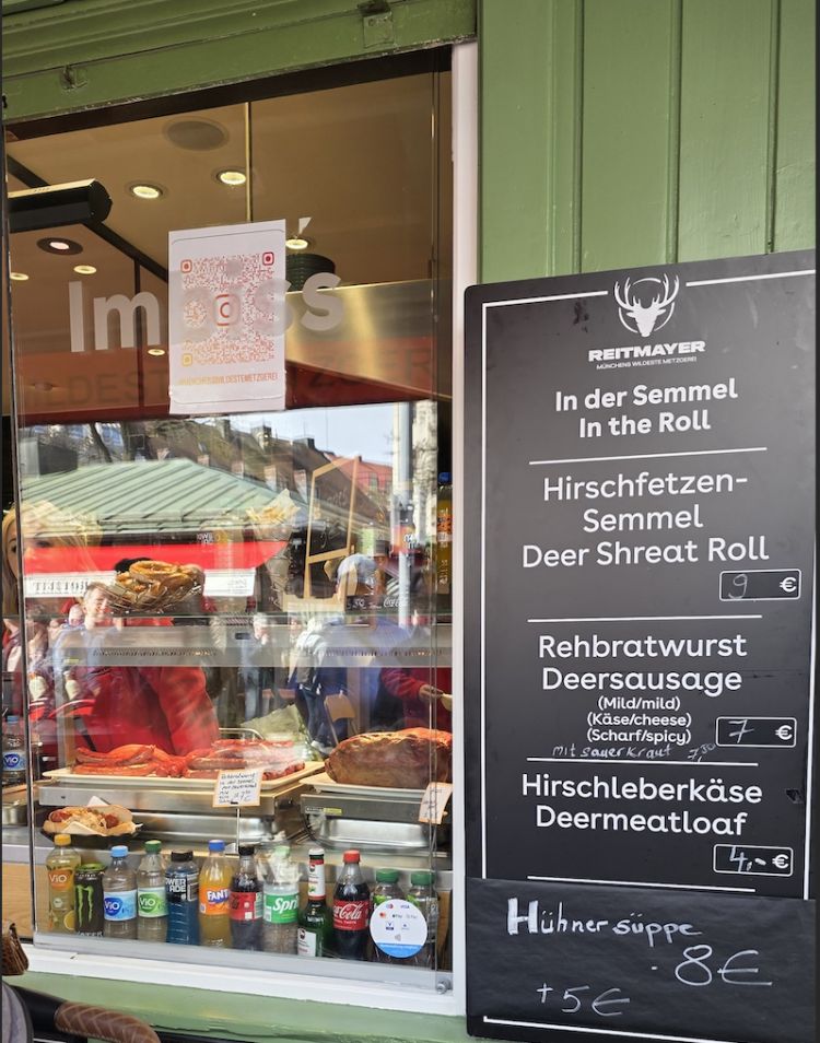 Da Reitmayer si possono assaggiare anche le Rehbratwurst (salsicce di capriolo)
