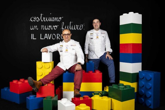 Ciccio Sultano e Fabrizio Fiorani a Identità Milano 2021. Foto di Brambilla-Serrani
