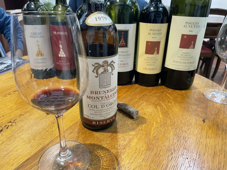 L'emozione nel Brunello di Montalcino Col d'Orcia 1979
