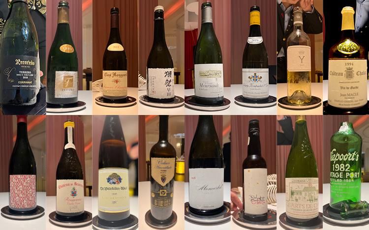 La sequenza del wine pairing

Recaredo, Terrers Brut Nature 2018 (Cava)
Fleury, Symphonie d’Europe Extra Brut 1992 (Champagne)
Clos Rougeard, Sumur Champigny 2012 (Loira)
Sake Asahi Shuzo Dassai 23 Hayata (DiverXo), Junmai Daiginjo (Giappone)
Domaine Roulot, Meursault Luchets 2018 (Borgogna)
Domaine Lefleve, Les Clavoillon Premier Cru 2019 (Borgogna)
Chateau d’Yquem, Y D’Yquem 2017 (Sauternes)
Maison Macle, Chateau Chalon 1994 (Jura)
Cayuse Vineyard, God Only Knows 2016 (Washington State)
Chateau Beaucastel, Vielles Vignes 2019 (Côtes du Rhône)
Burklin-Wolf, Kirchenstuck GC 1996 Magnum (Pfalz)
Valdespino, Amontillado Coliseo – Saca 2016 Magnum (Jerez)
Descendiente de J Palacios, Moncerbal 2016 (Castilla y León)
Barbadillo, Oloroso Reliquia per Diverxo (Jerez)
Domaine Des Baumard, Quarts de Chaume 1973 (Loira)
Nieport, Vintage 1982 (Porto)
