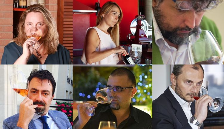 Gli autori, con Cinzia Benzi, del primo numero di Bollicine del mondo: da sinistra in alto e in senso orario, Monica Coluccia, Meritxell Falgueras, Andrea Grignaffini, Luca Turner, Alessio Pietrobattista e Bruno Petronilli