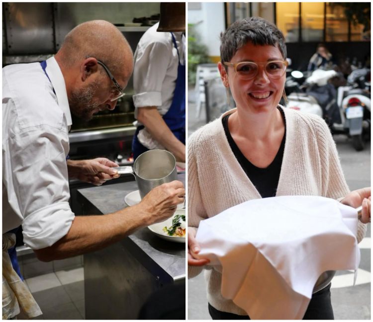 Giovanni e sua moglie Justine, in sala, in due scatti di @olivia_atnt
