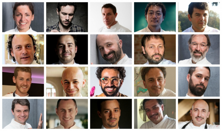 A collage of many of the chefs (though not all of 